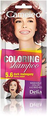 Cameleo - Shampooing teinté - Acajou foncé - Rafraîchissement rapide et facile des couleurs « couleur en couleur » - Sans ammoniaque ni oxydant - Shampoing en sachet - 40 ml