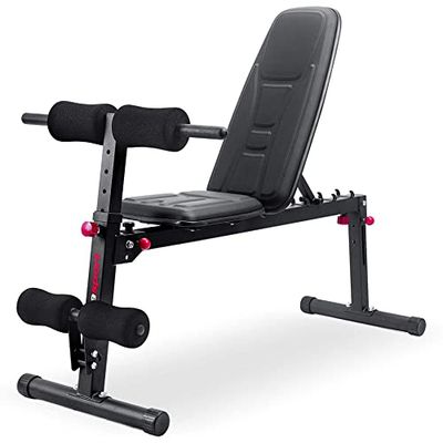 Ultrasport TR-5 Pro Compact, panca pieghevole, panca professionale e attrezzo sportivo multifunzione per casa, utilizzabile come curlpult, attrezzo fitness con comoda imbottitura