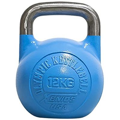 Xenios USA Vuxen stål rysk Girevoy kettlebell-12 kg blå kettlebell