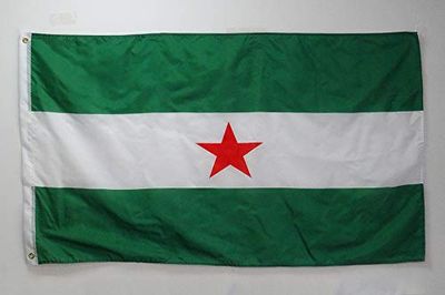 AZ FLAG - Arbonaida Andalusiens flagga - 90 x 60 cm - Andalusiens självständighetsflagga 100% polyester med integrerade metallöljetter - Pavilion 50 g