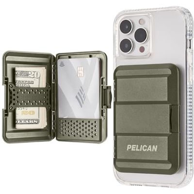 Pelican Magnetische Portemonnee/Kaarthouder - Heavy Duty Snap-on MagSafe-portemonnee - Afneembare Harde Shell Lichtgewicht iPhone Portemonnee - voor iPhone 14 Pro Max/14 Pro/14/13 Pro Max/13 Pro/12