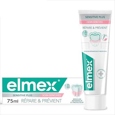 ELMEX - Dentifrice Sensitive Plus Répare et Prévient - protège les dents sensibles - le tube de 75ml