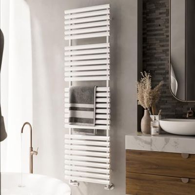 Heated Towel Rail, Rolo-Towel, 1800/520, White Ral 9016