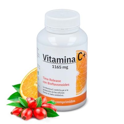 Espadiet Vitamina C + Bioflavonoides – Favorece el Sistema Inmune – Apoya la Protección de las Células Frente al Daño Oxidativo – Máxima Absorción – Vitalidad y Energía – 90 Comprimidos 1165mg