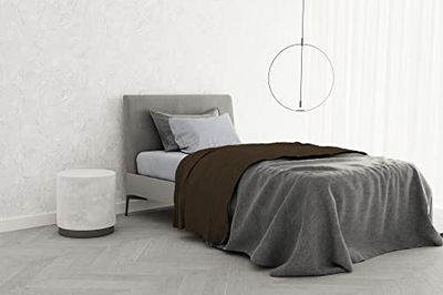 Italian Bed Linen Komplett säng 100% TRENDY CHIC bomull, Enkel, Choklad