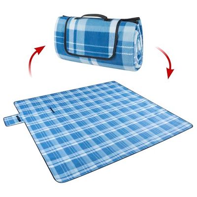 WALSER 13643 Couverture de voyage avec dos en aluminium, couverture de pique-nique imperméable, couverture de plage étanche au XXL 200x200cm