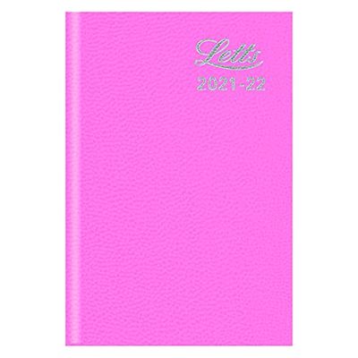 Letts of London Agenda scolaire semainier 2021-2022 de poche Rose 22-TA3EPK