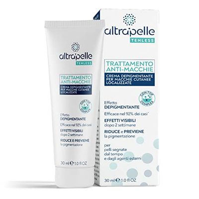 Altrapelle - Trattamento Crema Anti-Macchie - Viso Mani Collo e Decolletè - con Azeloglicina ® - 30 ml - Previene e Riduce le Macchie Scure - Made in Italy