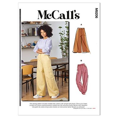 McCalls Sewing Pattern M8206F5 F5 (16-18-20-22-24) Misses' Pants, Multi Colour