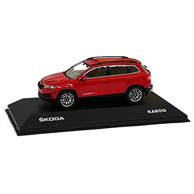 Skoda 5A7099300F3P - Modellino Auto Karoq 1:43, in Miniatura, Colore: Rosso