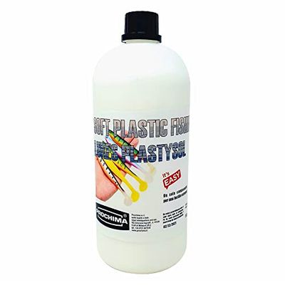 Soft Plastic Fishing Lures Plastysol, jednoskładnikowa żywica płynna elastomerowa, przezroczysta, pigmentowalna i wymienna, idealna do tworzenia fałszywych przynęt, 1 kg