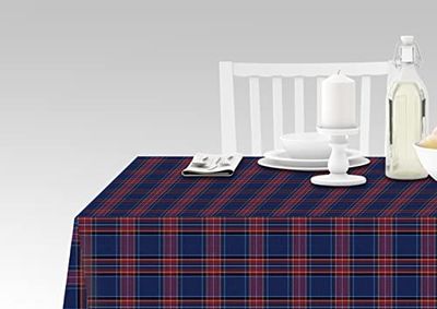 Doge Milano Tovaglia da cucina con stampa digitale, 100% Made in Italy, Tovaglia antiscivolo per sala da pranzo, lavabile e antimacchia, Modello Tartan - Roma, cm 240x140