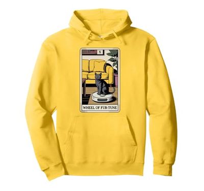 Wheel of Fur-Tune Tarot Card Cat Robot Aspirador Cat Sudadera con Capucha