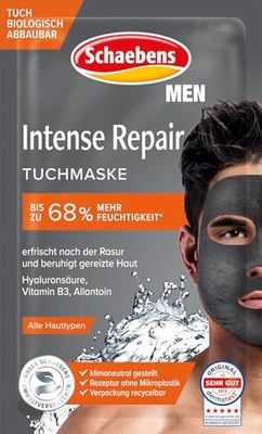 Schaebens Men Intense Repair Masque en tissu plus hydratant pour tous les types de peau.