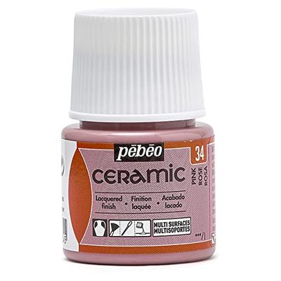 Pebeo - Cerámica - Color opaco para terracota, cerámica y loza - Botella 45 ml, Rosa