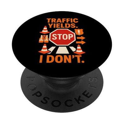 Camiseta Crossing Guard Hero School Safety Stop Sign Duty PopSockets PopGrip Adhesivo