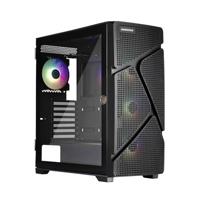 MarbleShell MS31 PC Gamer obudowa czarna + 4 wentylatory ARGB PWM i uchwyt VGA w zestawie