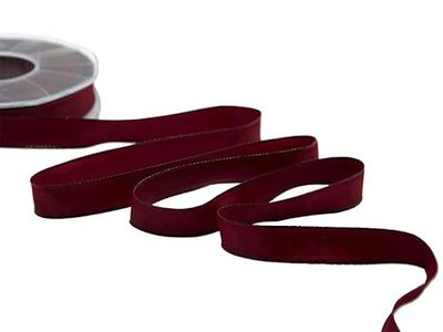 Furlanis - Piattina Elegante Con Rame, Nastro Decorativo Per Confezioni Regalo, Tessuto Italiano - Amaranto, 15 mm x 20 m