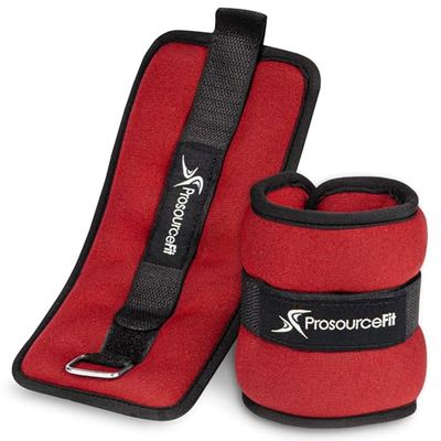 ProsourceFit Adjustable Ankle, Pesi per Caviglia e Polso Unisex-Adult, Red 1.5lb, One Size
