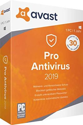 AVAST PRO Antivirus 2019 - 1 PC / 1 Jahr|2019|1 PC / 1 Jahr|12 Monate|PC, Laptop|Download|Download