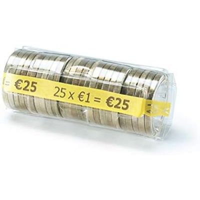 CECONCEPT Lote de 100 Estuches de Moneda Transparentes de 1,00 Euro