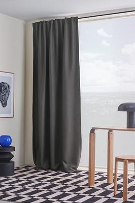 JOTEX Shadow Cortina Opaca con Cinta multifunción (1 Unidad), Color Gris Azulado, 140 x 250 cm