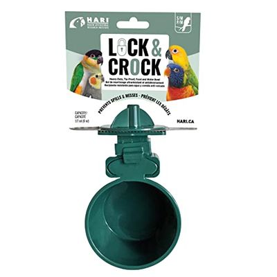 Hari Lock & Crock voer- en waterbak, huisdier vogelkooi accessoire, klein