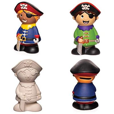 Baker Ross keramische spaarpot "Piraten" (2 stuks) - schattige spaarpot voor kinderen