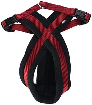 Trixie Premium Cablaggio con Il Panno Morbido Imbottitura, S alla M, 40-60 cm x 20 mm, Rosso