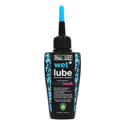 Muc-Off Wet Chain Lube, 50 ml - Lubrificante Catena Bici Biodegradabile, Olio Catena Bici di Tutti i Tipi - Formulato per Condizioni Atmosferiche Umide