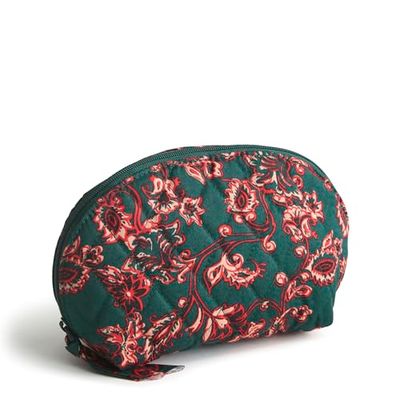Vera Bradley Women's Cotton Mini Dome Cosmetic Makeup Bag, Victorian Vines, One Size
