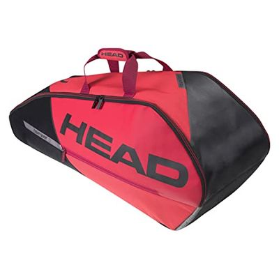 HEAD Unisex's Tour Team Racket Bag, Zwart/Rood, One Size
