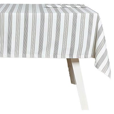Hogarys Juego Mantel mas Servilletas, Poliéster, Cuasec Beige, 150_x_150cm