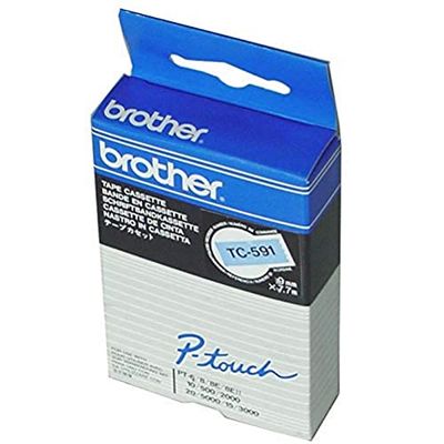 Brother TC101A PTOUCH Ruban laminé 12 mm/7,7 m Clair/Noir
