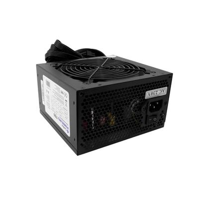 CoolBox PowerLine2 750 - Alimentatore PC 750 W, 85% di efficienza, ventola 120 mm silenziosa termica, cavi piatti 50 cm, 12 V Single Rail, PFC attivo, nero
