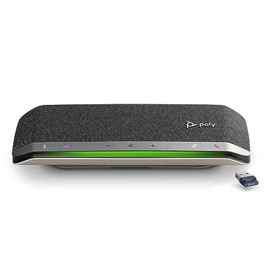 Haut-parleur intelligent Poly Sync 40+ - Espaces de travail flexibles - Connexion à un PC/Mac via adaptateur BT600 et via Bluetooth pour les smartphones - Certifié Microsoft Teams