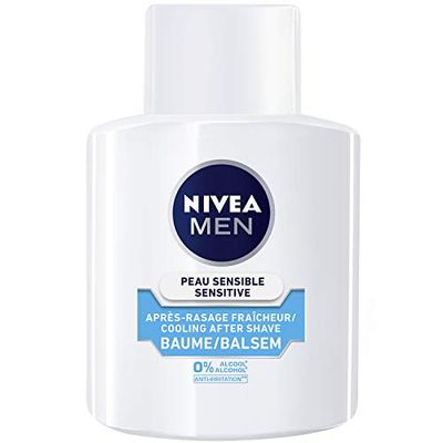 NIVEA MEN Sensitive Cool Balsam po goleniu, bez alkoholu, balsam po goleniu z ekstraktem z wodorostów i rumianku, 100 ml