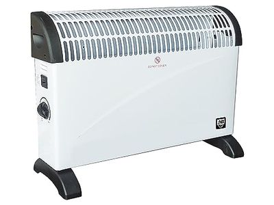 SHX Convectorverwarming met turbo-ventilatorkachel, 2000 W, SHX08TKV2000, radiator met 2000 watt, veiligheidsthermostaat, 3 standen, oververhittingsbeveiliging, geluidsarm, wit