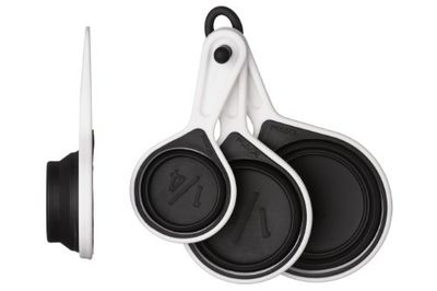 Premier Housewares Zing hopfällbara mätkoppar, set med 4, lime grön_förälder H20 x W10 x D4cm Svart