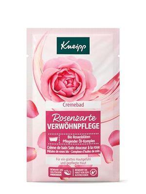 Kneipp Crema de baño para cuidado de Rosenzarte – Aditivo de baño con extracto de alta calidad de pétalos de rosa orgánico y un complejo de aceites nutritivos – Proporciona una sensación suave y cuida