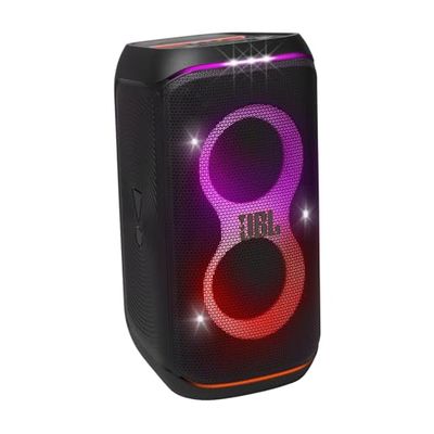 JBL PartyBox Club 120, Enceinte portable de soirée, poignée pliable ergonomique, jeu de lumières, 12 heures d'autonomie, résistante aux éclaboussures IPX4, noir, Prise européenne (Type C)