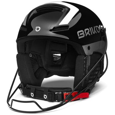 Briko, Helmet, uniseks, volwassenen, Shiny Black-SILVER, 62