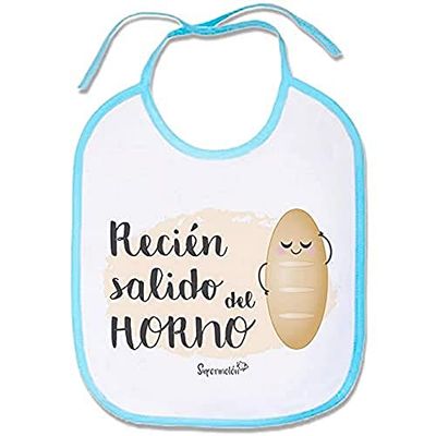Supermolon 02369 Babyslabbetje met veters, hemelsblauw, uniseks