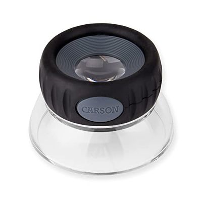 Carson Lente d'Ingrandimento LumiLoupe Plus 10,5x con Focalizzazione Regolabile, Supporto Stand (LO-10)