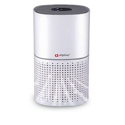 alpina Luchtreiniger met ionisator - Air Purifier met HEPA-filter H11 - Luchtreiniger met allergieën - geluidsniveau 30-60dB - 3 snelheidsinstellingen - Geschikt voor ruimtes tot 28 m² - Wit