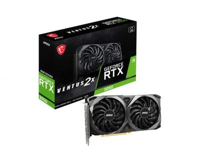 MSI GeForce RTX 3050 VENTUS 2X 8G Gaming Graphics Card - 8GB GDDR6X, 1777 MHz, PCI Express Gen 4 x 8, 128-bit, 3x DP v 1.4a, HDMI 2.1 (Supports 4K)