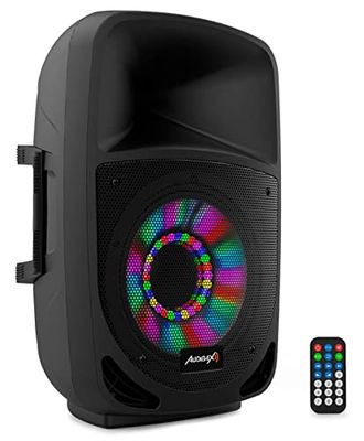 Audibax Vegas 10 - Haut-Parleur Bluetooth Professionnelle 10" - Puissance 200W - Enceite Amplifié - Connexion USB/SD - Télécommande Incluse - Haut-Parleur Bluetooth - Moteur 1" - Illumination LED