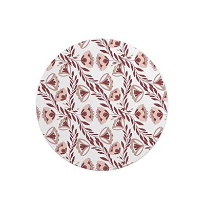 Questo Casa, Tapis de Souris Rond imprimé numérique avec Fond antidérapant pour Bureau et Maison Diamètre 22 cm
