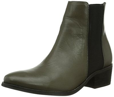 PIECES Becca New Leather chelsea boot DK.GREY dames Chelsea boots, Grijs donkergrijs, 37 EU
