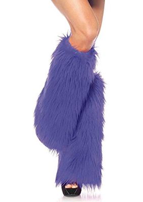 Leg Avenue Furry Leg Warmers, Purple, One Size